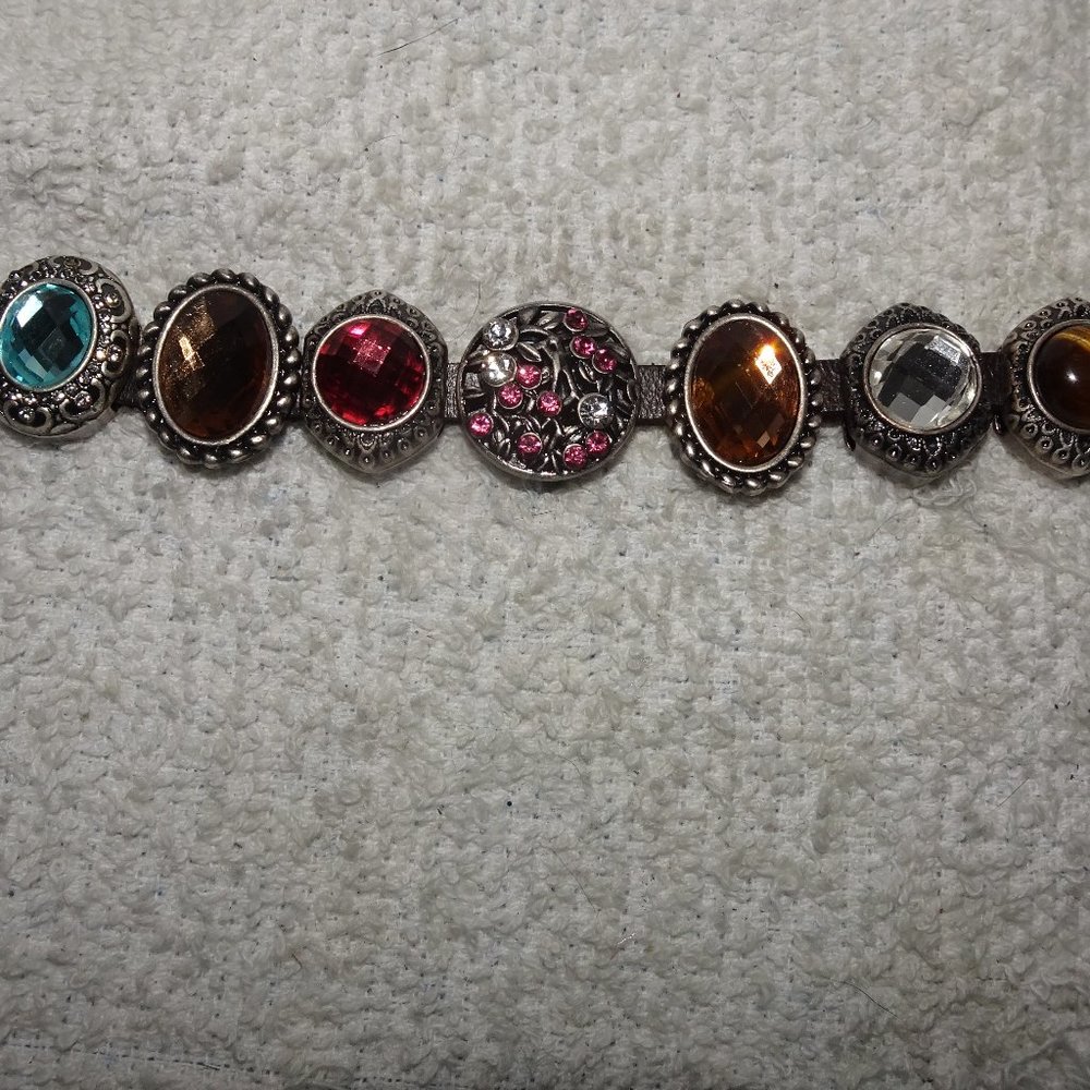 Solid Oak Slider Leather Cord Toggle Bracelet - image 3